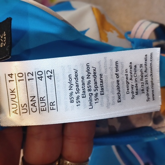 NWOT Niptuck Swim Multi-Colored Peonies Bikini Top - Picture 10 of 10